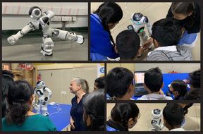 Workshops with the Nao v6 robot at a public school in New Delhi. Source: Dr. Sumita Sharma, New Delhi, Nov 2022. 